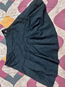 Black Pleated Mini Skirt