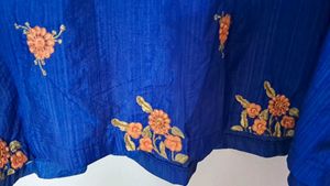 Royal Blue Embroidered dress
