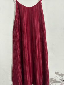 Pleated Slip Dress