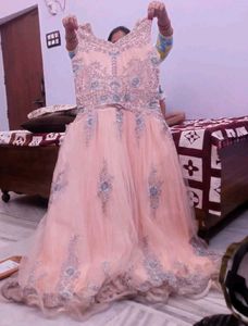 Beautiful Pink Embroidered Gown