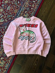 Gucci Pink Cat Print Sweatshirt