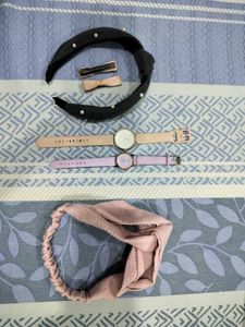 Bundle of 2 Watches &amp; Hair Accessories