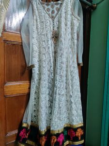 Heavy Embroidrery Anarkali Kurta With Duppatta