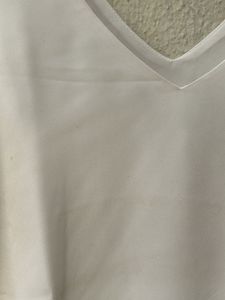 Classic White V-Neck Sleeveless Top