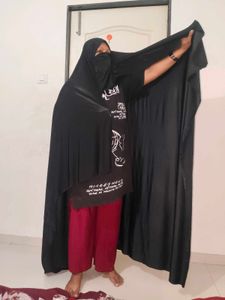 Elegant Black Abaya Gown Irani Chader