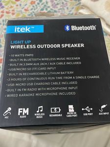 Itek Light Up Wireless Outdoor Speaker