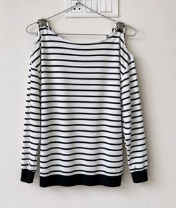 Striped Cold Shoulder Top