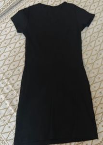 Black Ribbed Bodycon Dress