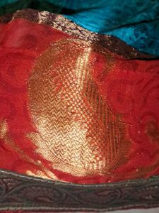 Boutique Made Saree With Designer Blouse