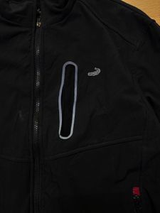 Black Track Jacket with Red Accents