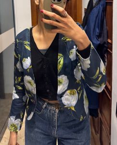 Floral Blazer Shrug