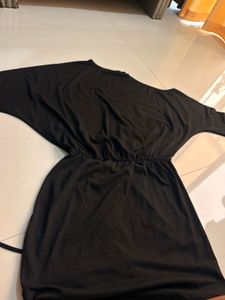 Chic Black Ruched Dress