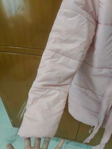 Pink Puffer Jacket with Hood
