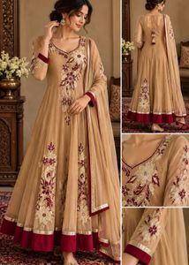 Once used Exquisite Embroidered Anarkali Suit