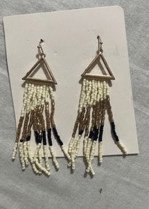 Boho Beaded Fringe Earrings