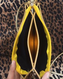 Y2K Moschino "BAD GIRL" Gold Clutch Bag