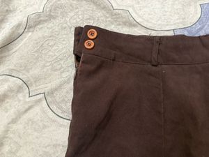 brown mini skirt