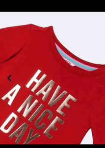 Cute Red "Have A Nice Day" Dress