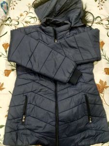 Navy Blue Puffer Jacket