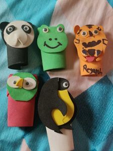 Handmade Animal Finger Puppets - Set of 5