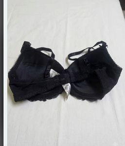 Lace Trimmed Black Bra
