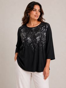 Elegant Black Embellished Top