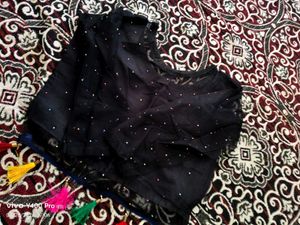 Elegant Black Blouse with Embellishments