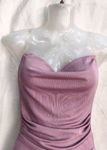Strappy Cowl Neck Mini Dress