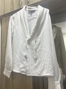 vero moda Elegant White Double-Breasted Blouse