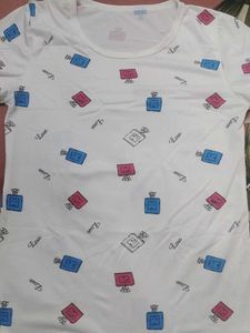 Cute Perfume Bottle Print T-Shirt