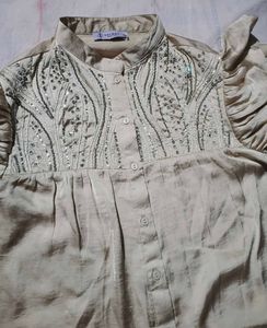 Embellished Beige shirt