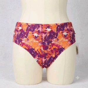 Abstract Print⭐ High-Waisted Bikini Bottom