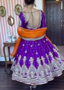 Stunning Purple Embroidered Kurta Set