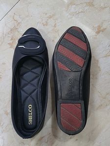 Black SHELCO Pointed-Toe Flats