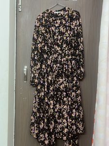Branded Chic Floral Print Midi Dress for M &L