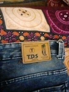 black denim jeans