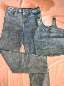 Denim Top Nd Jogger Set 📐🔑🏷️📦