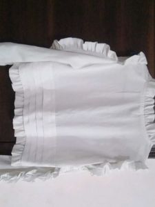 Stylish White Ruffle Top