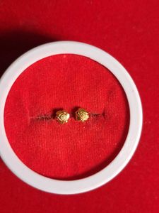 Gold  Stud Earrings with Stones