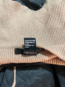 Peach Ribbed Spaghetti Strap Crop Top