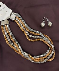 Multi-Strand Necklace & Earring Set