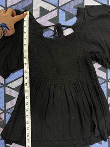 Smocked Puff Sleeve Top