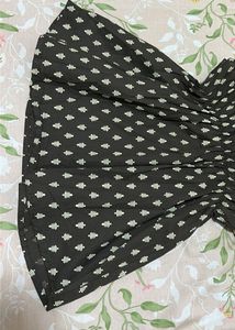 Chic Black Printed flared short kurti