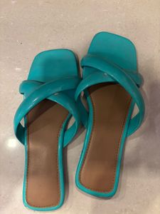 Sea Green Colour Slipper