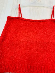 chic red crop top