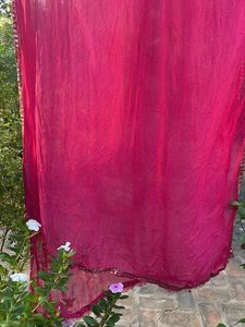 Vibrant Pink Embroidered Dupatta