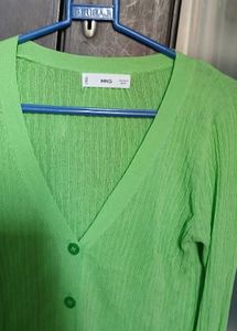 Bright Green Mango Cardigan