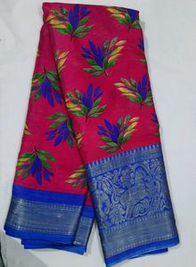 Pink And Blue New Saree