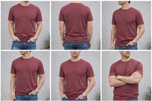 WES Burgundy Heathered Short Sleeve Tee XXL Size