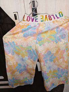 Cute Floral Crop Top with pant  "LOVE" Band